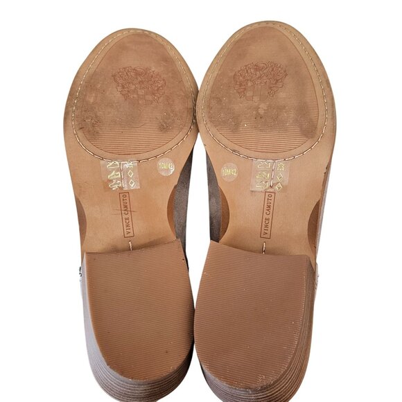 Vince Camuto Prafinta Suede Ankle Booties 10M Château Studded Detailing - Picture 10 of 15